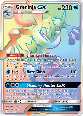Greninja-GX Forbidden Light Pokemon Card