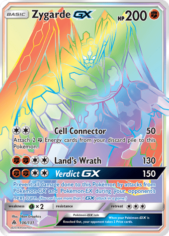 Zygarde-GX Forbidden Light Pokemon Card