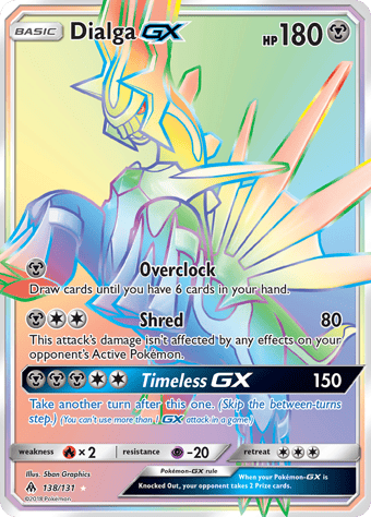 Dialga-GX Forbidden Light Pokemon Card