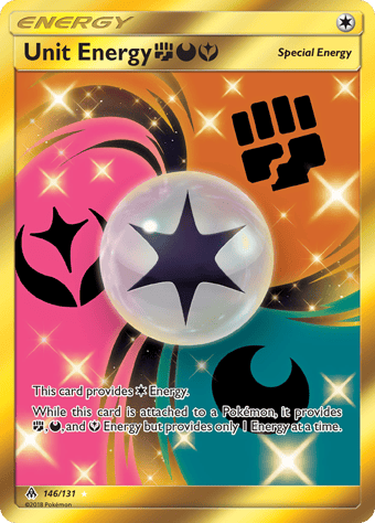 Unit Energy FightingDarknessFairy Forbidden Light Pokemon Card