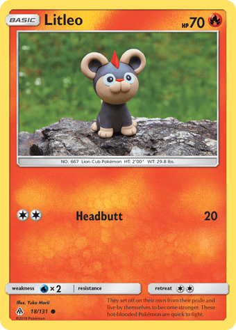 Litleo Forbidden Light Pokemon Card