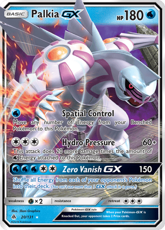 Palkia-GX Forbidden Light Pokemon Card