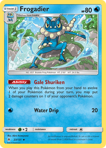 Frogadier Forbidden Light Pokemon Card