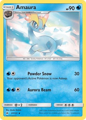Amaura Forbidden Light Pokemon Card