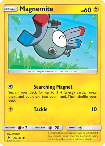 Magnemite Forbidden Light Pokemon Card