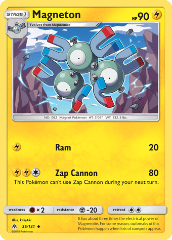 Magneton Forbidden Light Pokemon Card