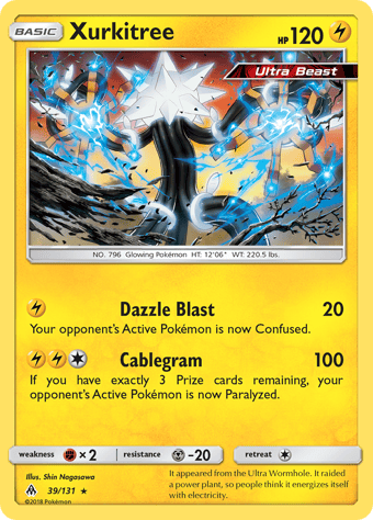 Xurkitree Forbidden Light Pokemon Card
