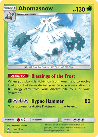 Abomasnow Forbidden Light Pokemon Card