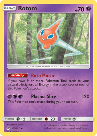 Rotom Forbidden Light Pokemon Card