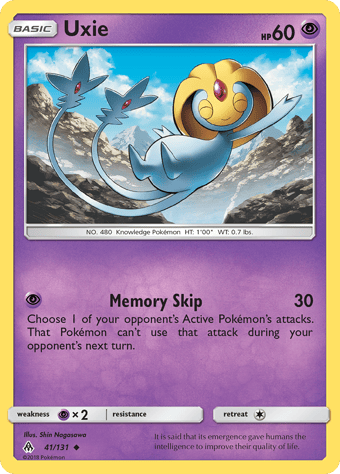 Uxie Forbidden Light Pokemon Card