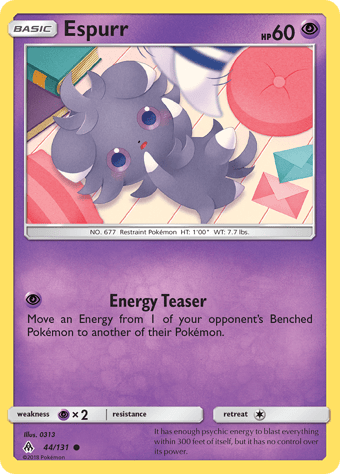Espurr Forbidden Light Pokemon Card