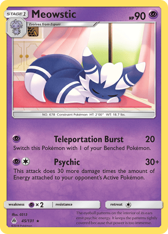 Meowstic Forbidden Light Pokemon Card