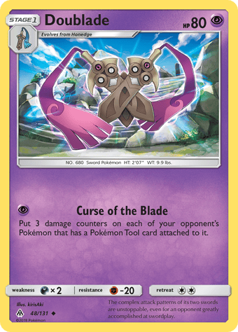 Doublade Forbidden Light Pokemon Card