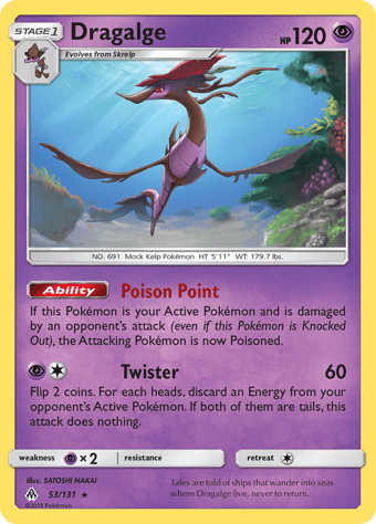 Dragalge Forbidden Light Pokemon Card