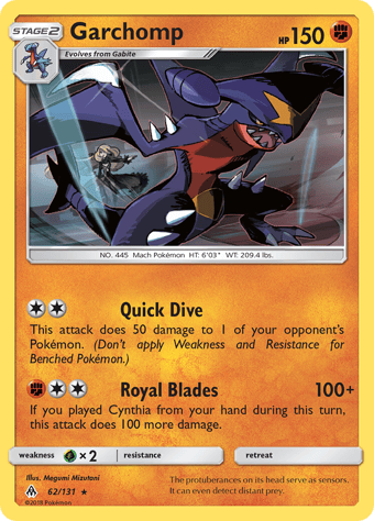 Garchomp Forbidden Light Pokemon Card
