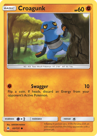 Croagunk Forbidden Light Pokemon Card
