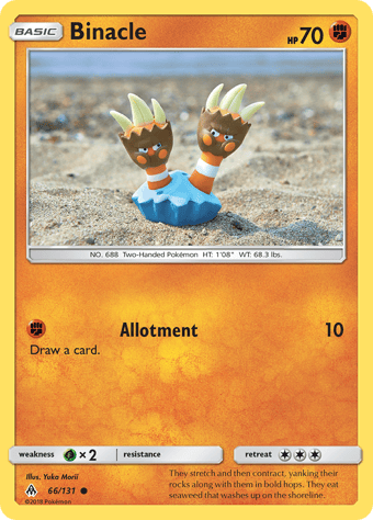 Binacle Forbidden Light Pokemon Card