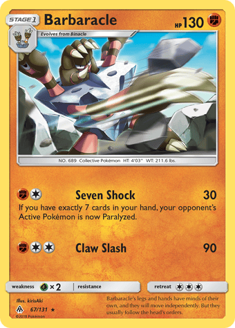Barbaracle Forbidden Light Pokemon Card