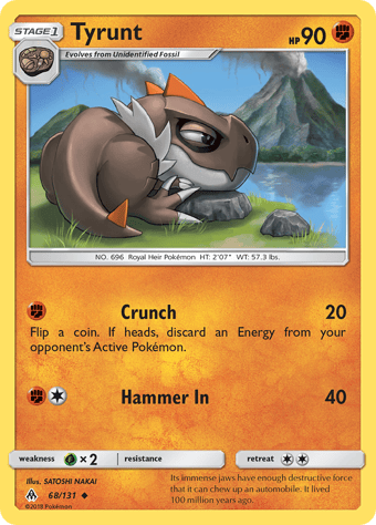 Tyrunt Forbidden Light Pokemon Card