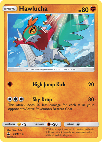 Hawlucha Forbidden Light Pokemon Card