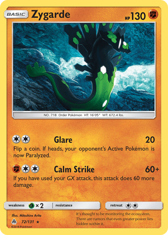 Zygarde Forbidden Light Pokemon Card