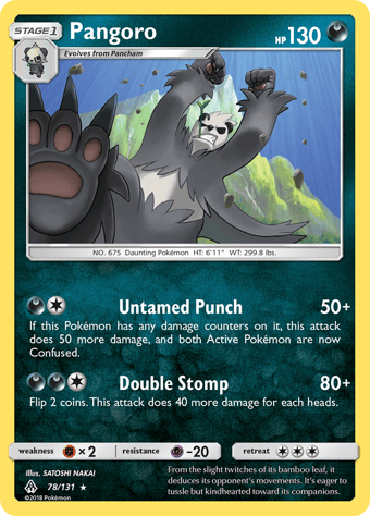 Pangoro Forbidden Light Pokemon Card