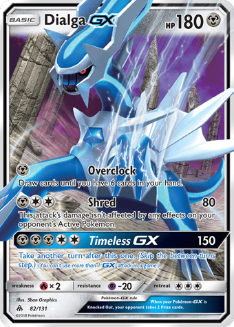 Dialga-GX Forbidden Light Pokemon Card