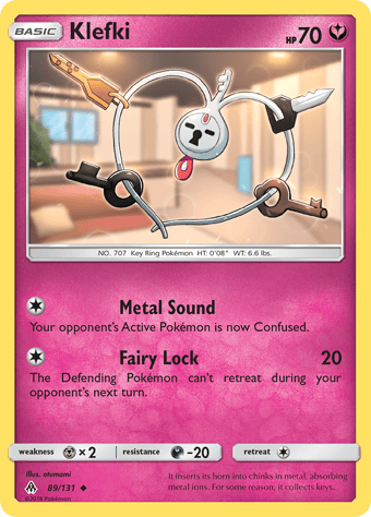 Klefki Forbidden Light Pokemon Card