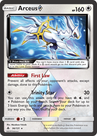 Arceus ◇ Forbidden Light Pokemon Card