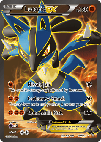 Lucario-EX Furious Fists Pokemon Card