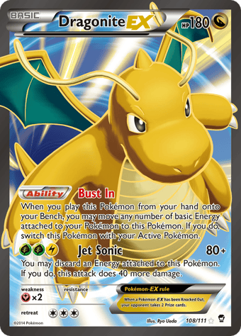 Dragonite-EX Furious Fists Pokemon Card