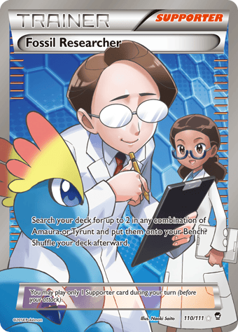 Fossil Researcher Furious Fists Pokemon Card