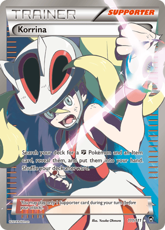 Korrina Furious Fists Pokemon Card