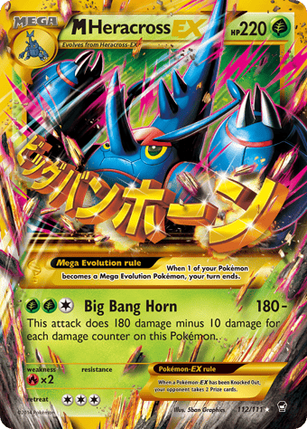 M Heracross-EX Furious Fists Pokemon Card