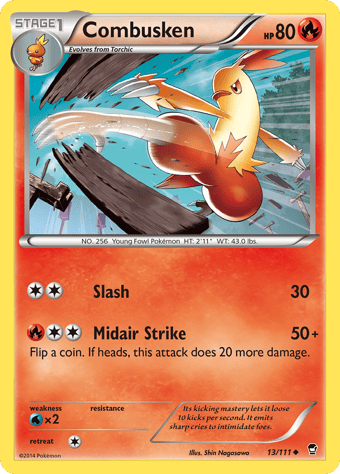 Combusken Furious Fists Pokemon Card Combusken Furious Fists Pokemon Card