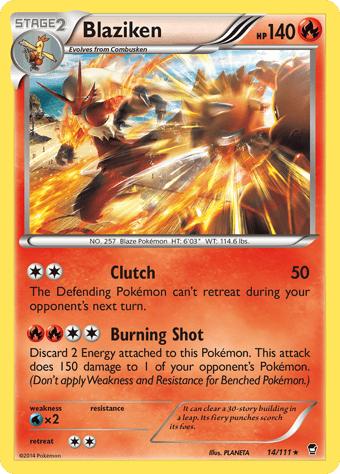 Blaziken Furious Fists Pokemon Card