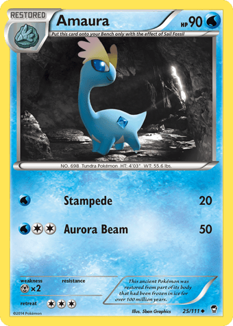 Amaura Furious Fists Pokemon Card