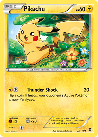 Pikachu Furious Fists Pokemon Card