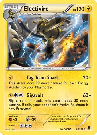 Electivire Furious Fists Pokemon Card