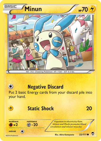 Minun Furious Fists Pokemon Card