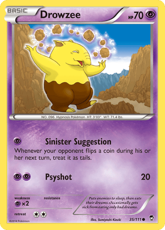 Drowzee Furious Fists Pokemon Card