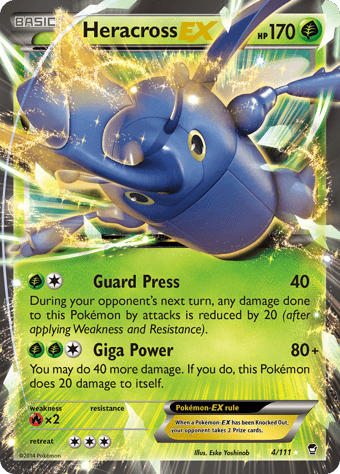 Heracross-EX Furious Fists Pokemon Card