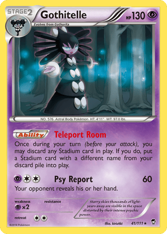 Gothitelle Furious Fists Pokemon Card
