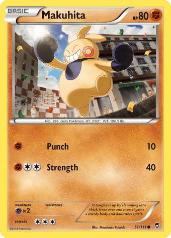 Makuhita Furious Fists Pokemon Card