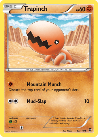 Trapinch Furious Fists Pokemon Card
