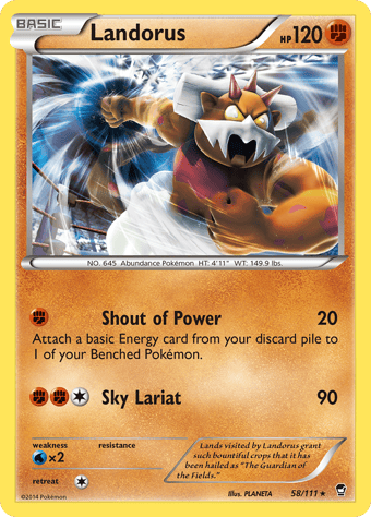Landorus Furious Fists Pokemon Card