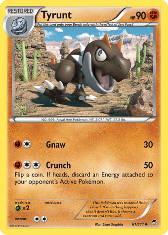 Tyrunt Furious Fists Pokemon Card