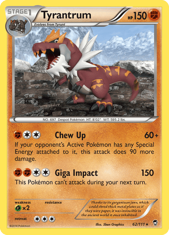Tyrantrum Furious Fists Pokemon Card