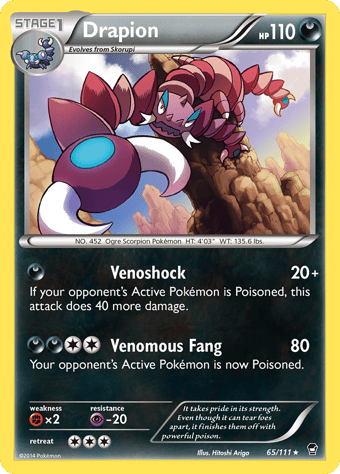 Drapion Furious Fists Pokemon Card