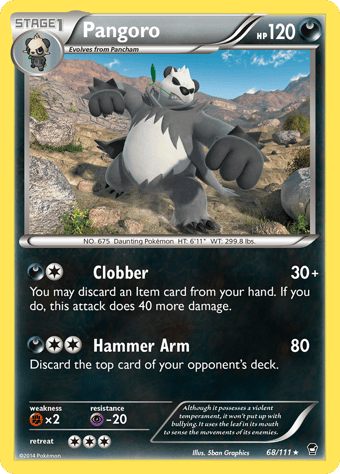 Pangoro Furious Fists Pokemon Card